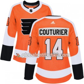 Philadelphia Flyers Hockeydrakt Sean Couturier 14 2017-2018 Orange Adidas Authentic - Dame
